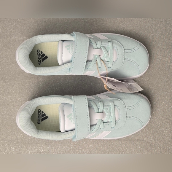 Adidas VL Court 3.0 EL C Kids Light Blue Skate Shoes NWT Size 2.5 - Picture 7 of 15